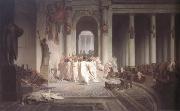 Alma-Tadema, Sir Lawrence, Jean-Leon Gerome,The Death of Caesar (mk23)